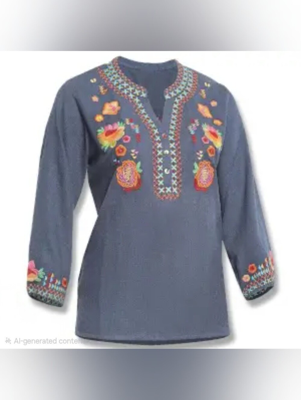 Parsley & Sage embroidered boho tunic top Size XL
